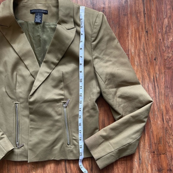 Grace Elements Green Blazer Double-Breasted Suit Jacket Women’s Size 8 - Picture 4 of 5